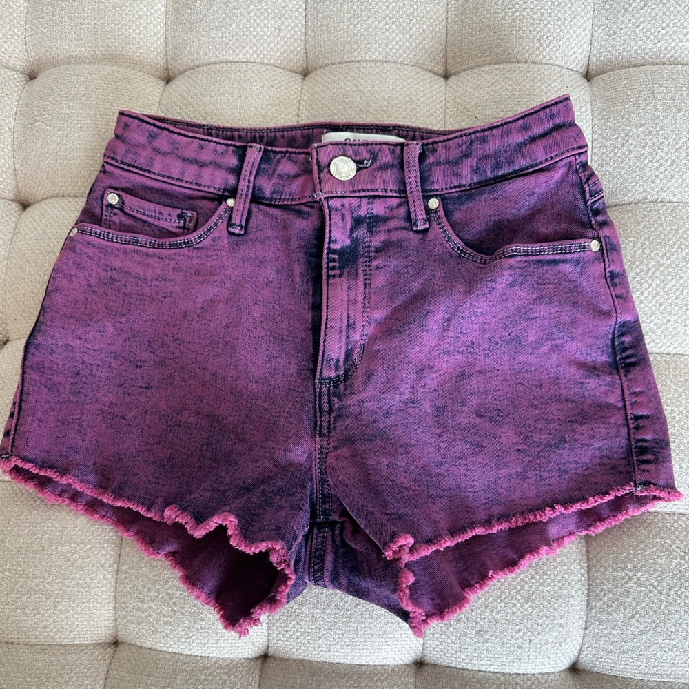 GUESS Women's Candy Acid-Wash
Cutoff Shorts